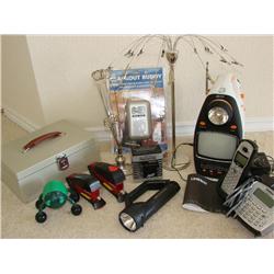 Electronics, Emergency TV, Phone, Cash Box, Misc.