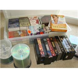 VCR, DVD, CD's, Cassettes, lots of Audio Tapes