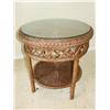 Image 1 : Natural Wicker End Table w/Glass Top