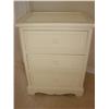 Image 1 : Small 3 Drawer White Wicker Chest