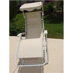 Adjustable Patio Lounge Chair w/Sun Cover
