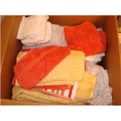 Large box of Linens, Towels, Sheets