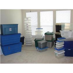 HUGE Amount of Plastic Bins & Storage Totes