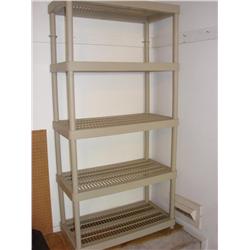 5 Shelf Heavy Duty Plastic Shelf Unit