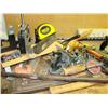 Image 1 : Large lot of hand tools:plane,laser level,pipe clamp,etc