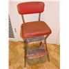 Image 1 : Red Seat & Back Kitchen Stool
