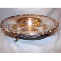Silver on Copper Serving Bowl