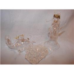 3 Blown Glass Ornaments