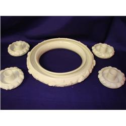 Lenwile China Floral Ring w/Candleholders