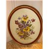 Image 1 : Framed Pansy Needlepoint