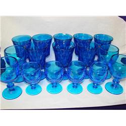 16 pcs.Cobalt Blue Stemware
