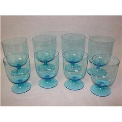 8 Ice Blue Goblets