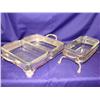 Image 1 : Double & Single Serving Dishes w/Glass Inserts