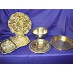 5 Silver Serving Dishes