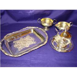 4 Silver Serving Items:Sterling, Oneida,Eureka
