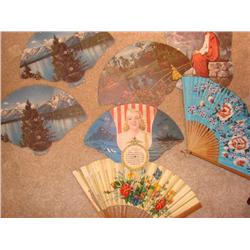 7 Fans in Wood Carved Jewerly Box