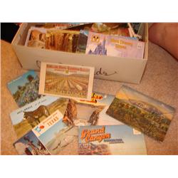 Lg. box of postcards-most are travel related