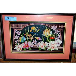 Fish Framed Needlepoint