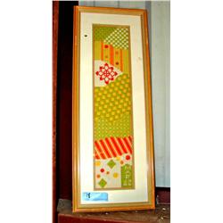 Orange Green yellow Framed Needlepoint