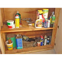 Car Care Items/Lubricants Misc in Cabinet