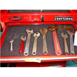 Eight Crescent Wrenches
