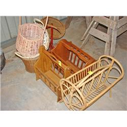 Three Magazine Racks/Baskets