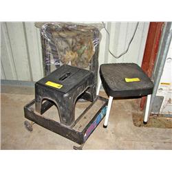 Camo Stool/Stool on Wheels/Stool