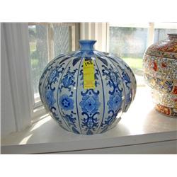 Blue & White Urn Oriental