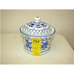 Blue & White Bowl w/Lid
