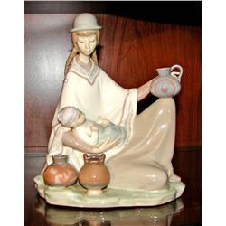 Lladro Andean Woman and Child