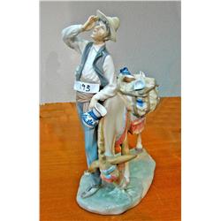 Lladro Pottery Salesman & Burro