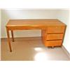 Image 1 : Wooden Three Drawer Office Desk