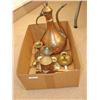 Image 1 : Brass Candle Holders/Pitchers/Box of Contents