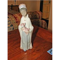 Lladro Boy King Pink Teddy Bear