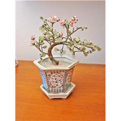 Black & Pink Porcelain Flower Pot