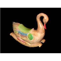 Wooden Rocking Swan