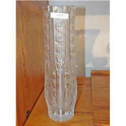 Cut Glass Vase Rounded Bottom