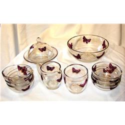 Butterfly Glassware 10pc