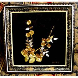 Silver & Gold Enamel Shadow Box