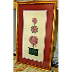 Framed Needlepoint Topeairy
