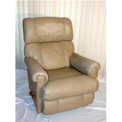 Lazy Boy Leather Rocker Recliner and Waste Can
