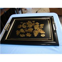 Black & Gold Oriental Tray