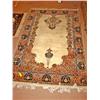 Image 1 : Tan & Blue Woven Rug 85"x55"