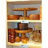 Image 1 : Two Shelves of Wooden Bowls