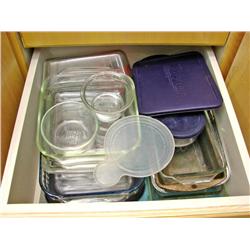 Drawer of Pyrex Bowls & Casseroles