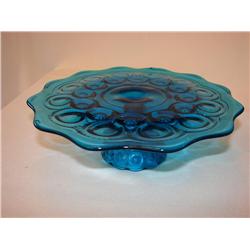 Blue Glass Cake Pedestal