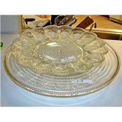 Glass Reslish Tray/Egg Plate