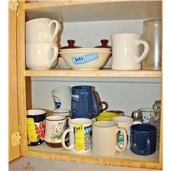 Contents of Shelves (Mugs/Bowls/Sugar Creamer)