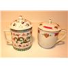Image 1 : Two China Tea Cups Pink Floral/Green Dragon