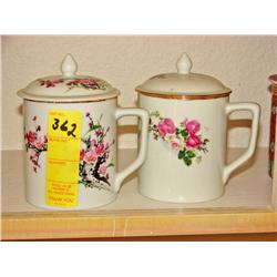 White Pink Floral/White Floral Cups